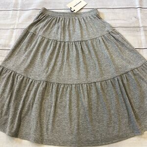 🆕NWT Noname Gray Rib Tiered Skirt